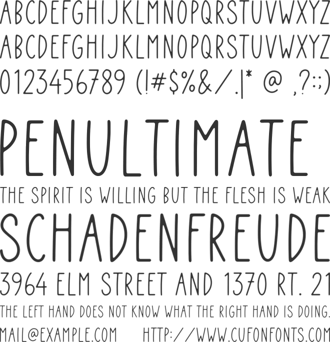 Roseglow font preview