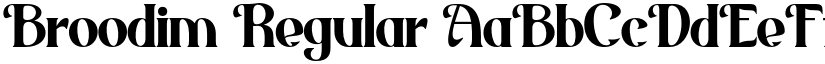 Broodim Regular font