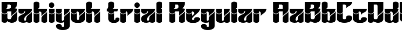 Bahiyoh trial font download