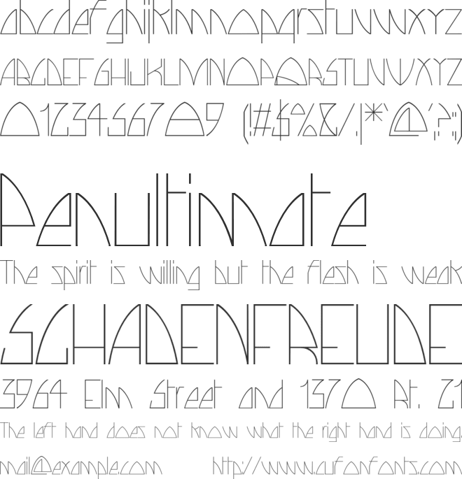 Melies Thin font preview