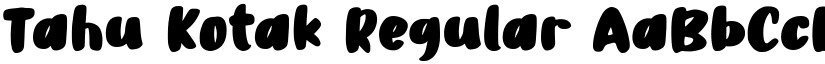 Tahu Kotak Regular font