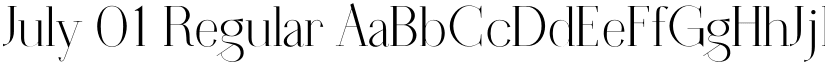 July 01 Regular font