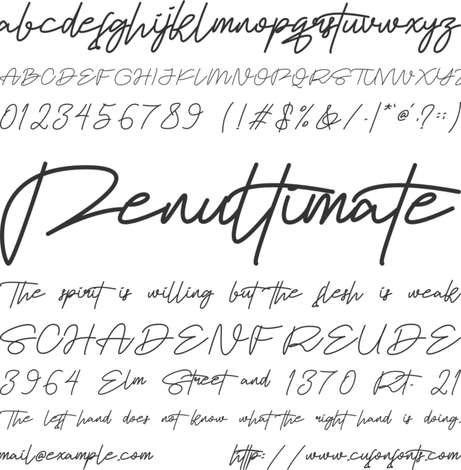 Hollato font preview