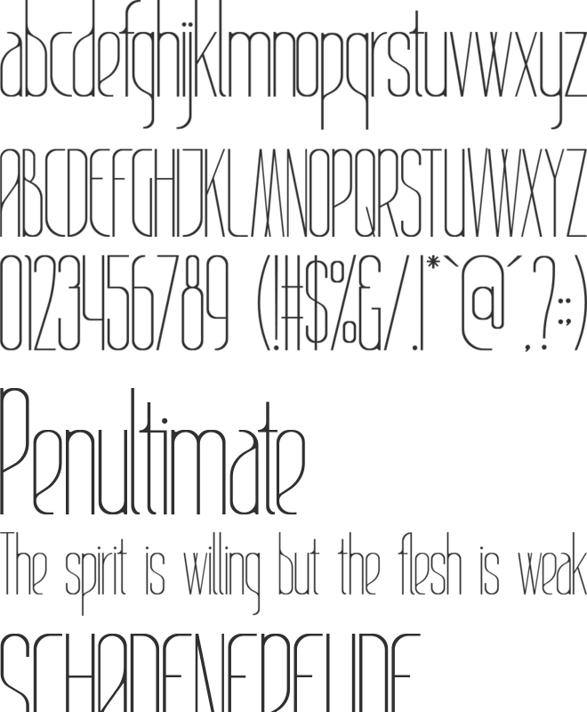 Gradient font preview
