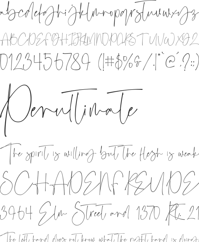 Cristy font preview