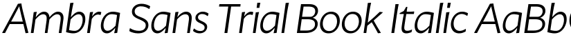 Ambra Sans Trial Book Italic font