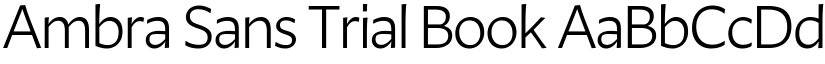 Ambra Sans Trial Book font