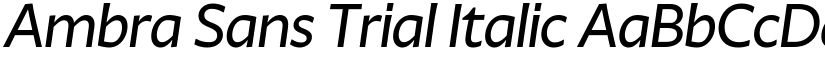 Ambra Sans Trial Italic font