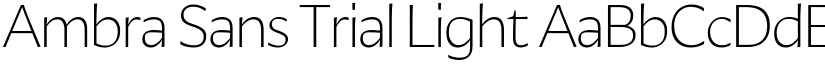 Ambra Sans Trial Light font