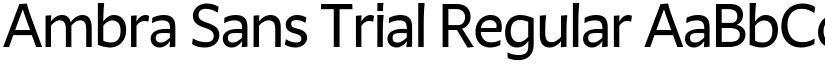 Ambra Sans Trial Regular font