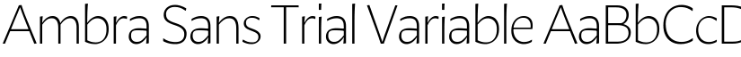 Ambra Sans Trial Variable (Variable) font