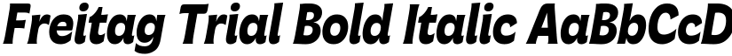 Freitag Trial Bold Italic font