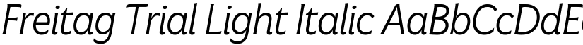 Freitag Trial Light Italic font
