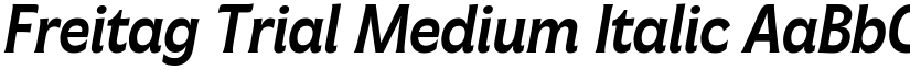 Freitag Trial Medium Italic font