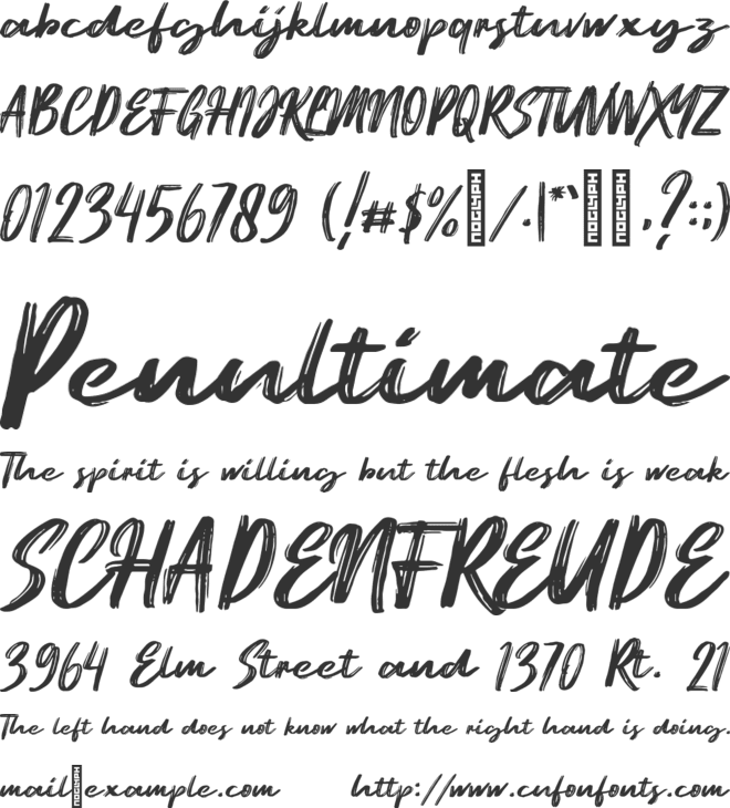 Ematodas font preview