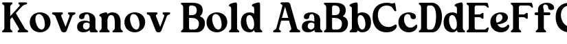 Kovanov Bold font