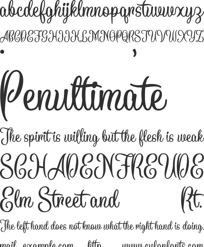 Battallion Script font preview