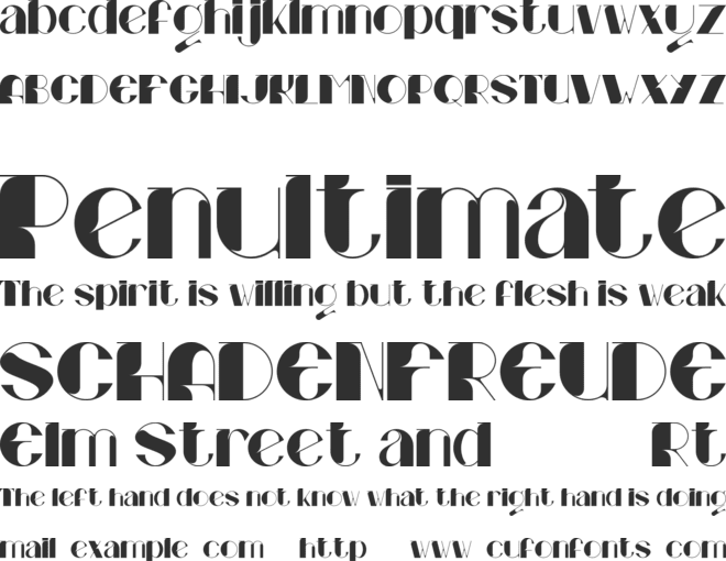 Mahally font preview