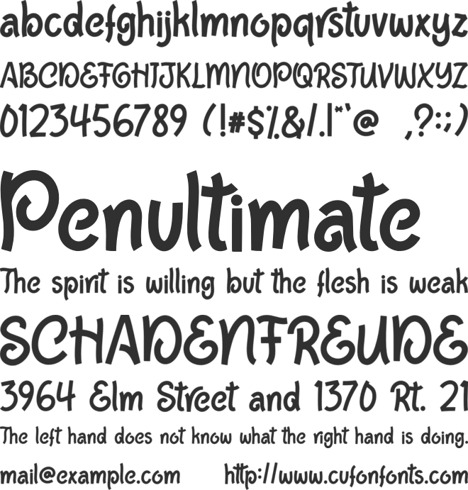 Christmeda font preview