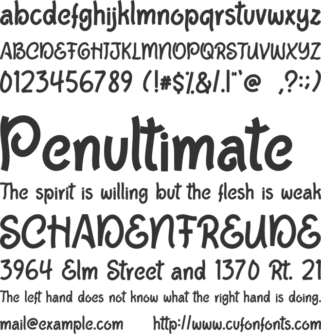 Christmeda font preview