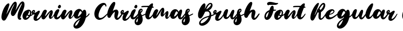 Morning Christmas Brush Font Regular font