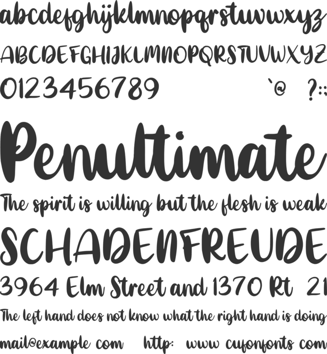 Christmas Rainy font preview