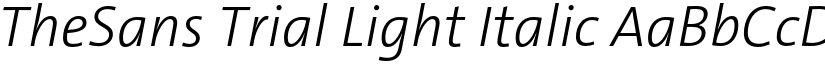 TheSans Trial Light Italic font