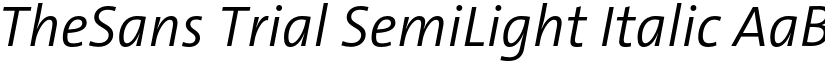 TheSans Trial SemiLight Italic font
