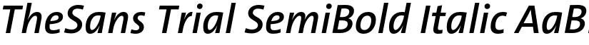 TheSans Trial SemiBold Italic font