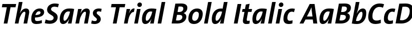 TheSans Trial Bold Italic font