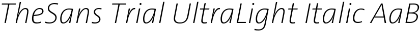 TheSans Trial UltraLight Italic font