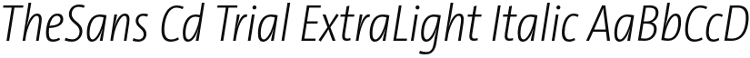 TheSans Cd Trial ExtraLight Italic font