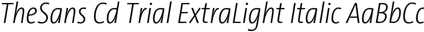 TheSans Cd Trial ExtraLight Italic font