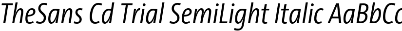 TheSans Cd Trial SemiLight Italic font