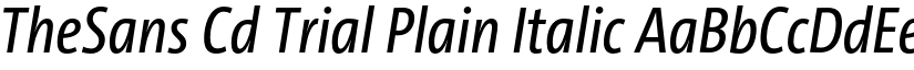 TheSans Cd Trial Plain Italic font