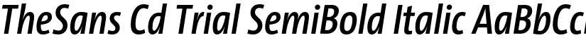 TheSans Cd Trial SemiBold Italic font