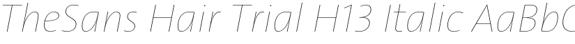 TheSans Hair Trial H13 Italic font
