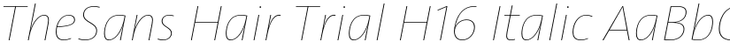 TheSans Hair Trial H16 Italic font