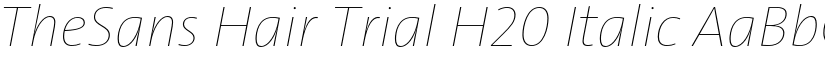 TheSans Hair Trial H20 Italic font