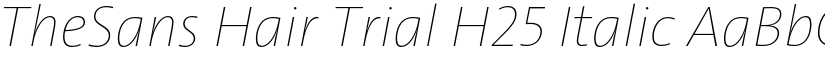 TheSans Hair Trial H25 Italic font