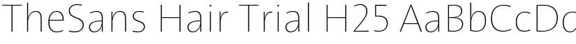 TheSans Hair Trial H25 font