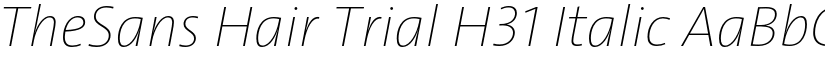 TheSans Hair Trial H31 Italic font