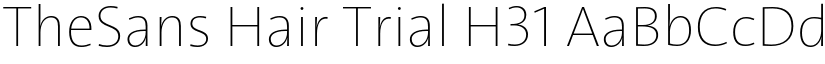TheSans Hair Trial H31 font