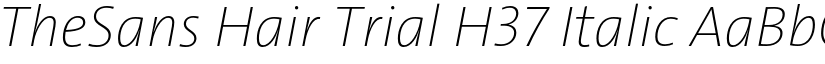 TheSans Hair Trial H37 Italic font