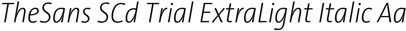 TheSans SCd Trial ExtraLight Italic font