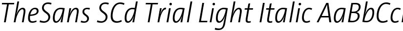TheSans SCd Trial Light Italic font