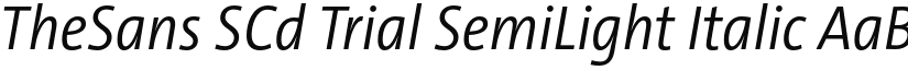 TheSans SCd Trial SemiLight Italic font
