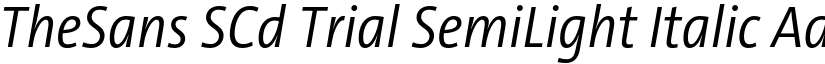 TheSans SCd Trial SemiLight Italic font