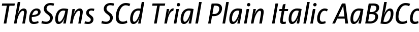 TheSans SCd Trial Plain Italic font