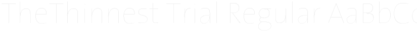TheThinnest Trial Regular font